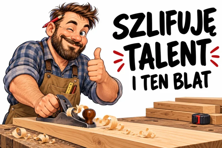 SZLIFUJĘ TALENT — I TEN BLAT | tabliczka Bogler 30 × 20 cm
