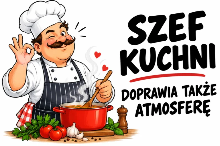 SZEF KUCHNI — DOPRAWIA TAKŻE ATMOSFERĘ | tabliczka Bogler 30 × 20 cm