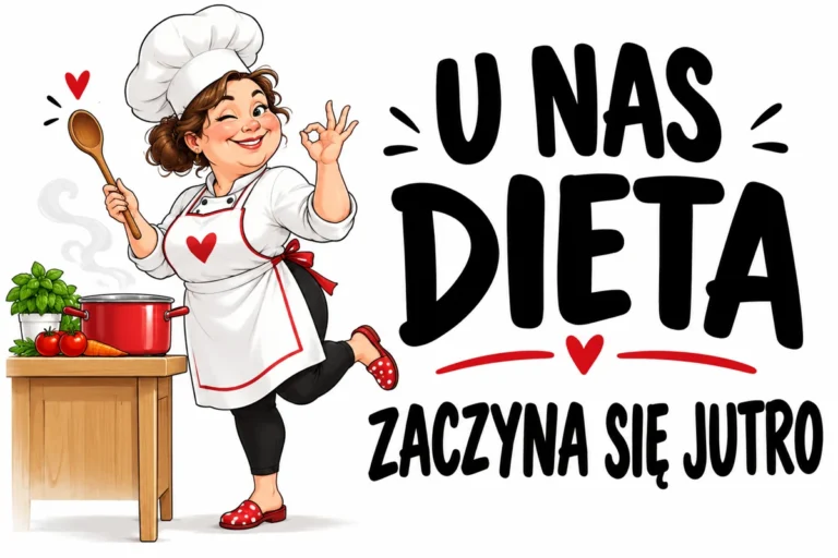U NAS DIETA — ZACZYNA SIĘ JUTRO | tabliczka Bogler 30 × 20 cm