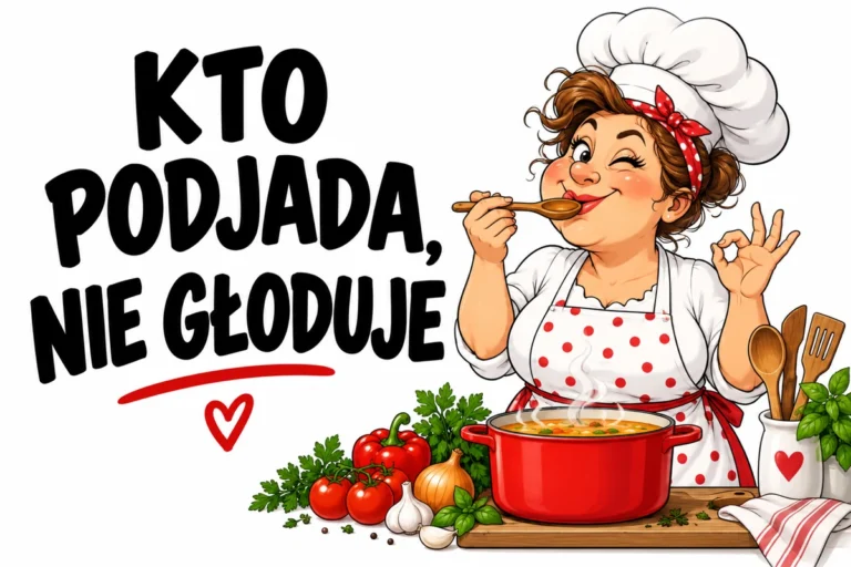 KTO PODJADA — NIE GŁODUJE | tabliczka Bogler 30 × 20 cm