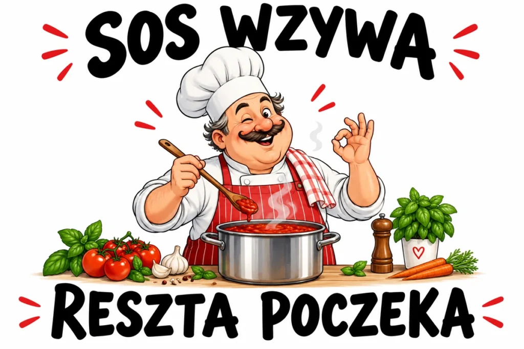 SOS WZYWA — RESZTA POCZEKA | tabliczka Bogler 30 × 20 cm