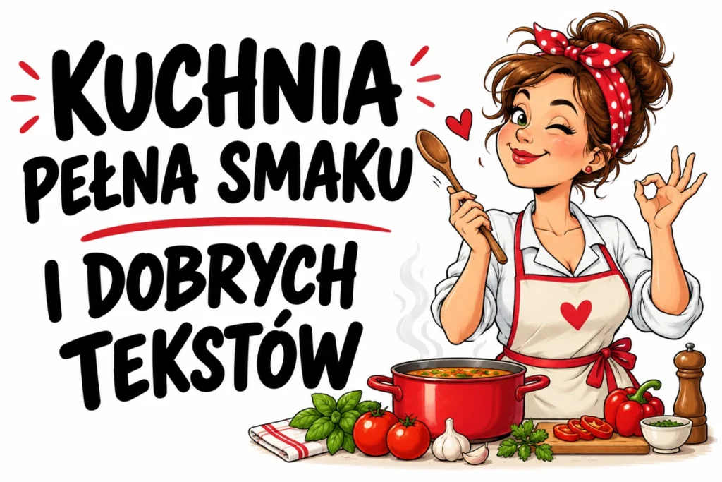 KUCHNIA PEŁNA SMAKU — I DOBRYCH TEKSTÓW | tabliczka Bogler 30 × 20 cm