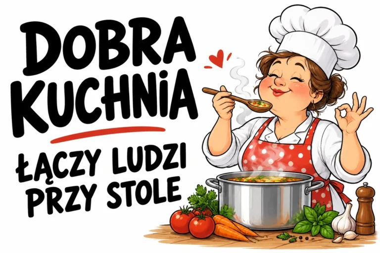 DOBRA KUCHNIA — ŁĄCZY LUDZI PRZY STOLE | tabliczka Bogler 30 × 20 cm
