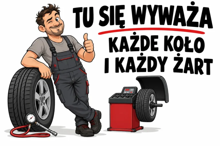TU SIĘ WYWAŻA — KAŻDE KOŁO I KAŻDY ŻART | tabliczka Bogler 30 × 20 cm