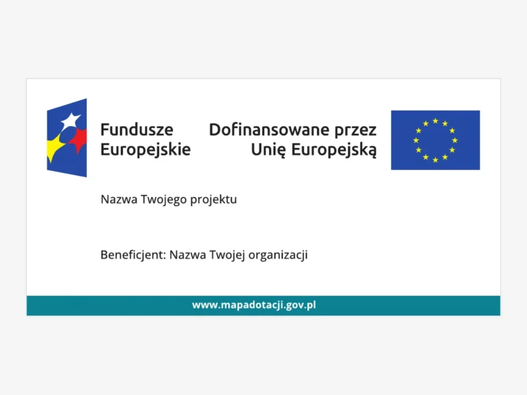 Tablica "Dofinansowane przez UE" 120x60 Dibond + folia+ laminat UV