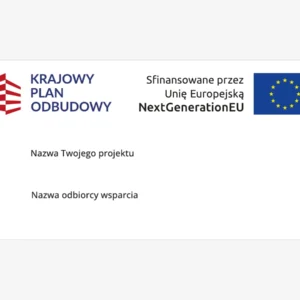 Wzór tablicy: Krajowy Plan Odbudowy — tablica