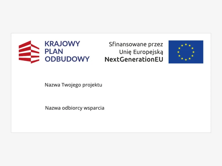 Wzór tablicy: Krajowy Plan Odbudowy — tablica