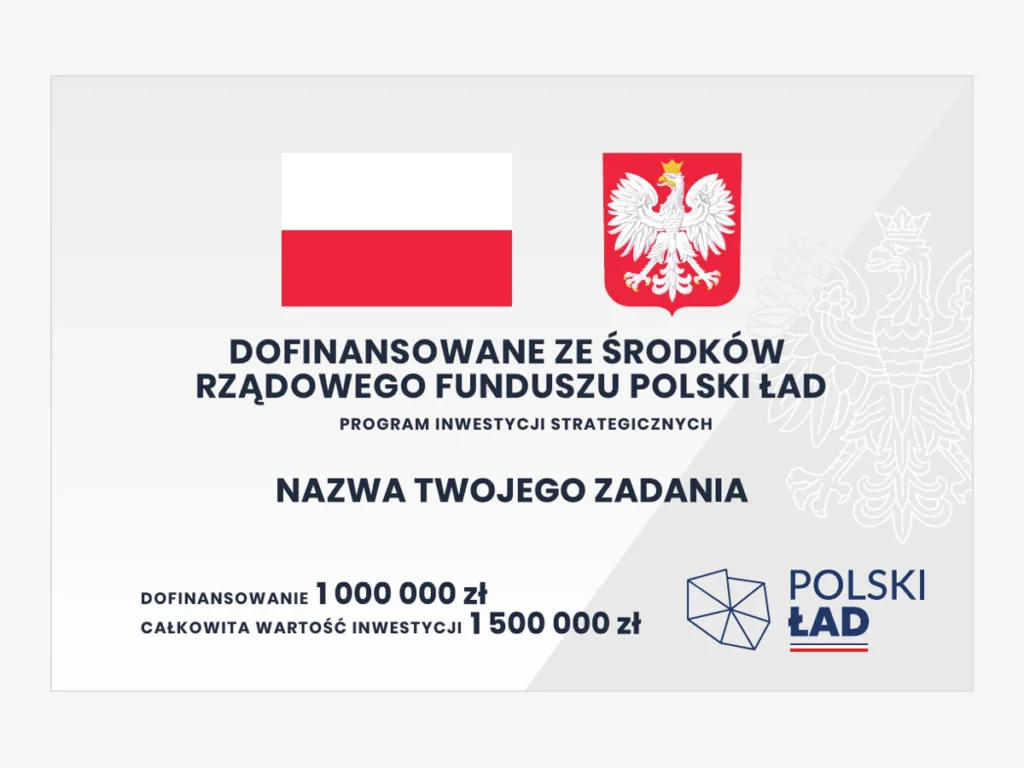 Wzór tablicy: Polski Ład — wzór MF