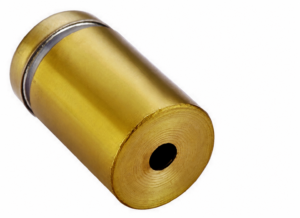 Dystans metalowy złoty 25 × 12 mm — bez kołka montażowego