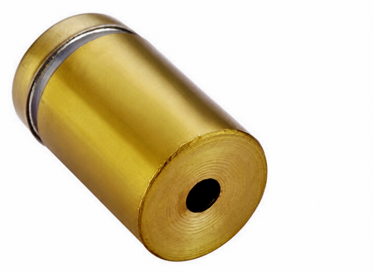 Dystans metalowy złoty 25 × 12 mm — bez kołka montażowego