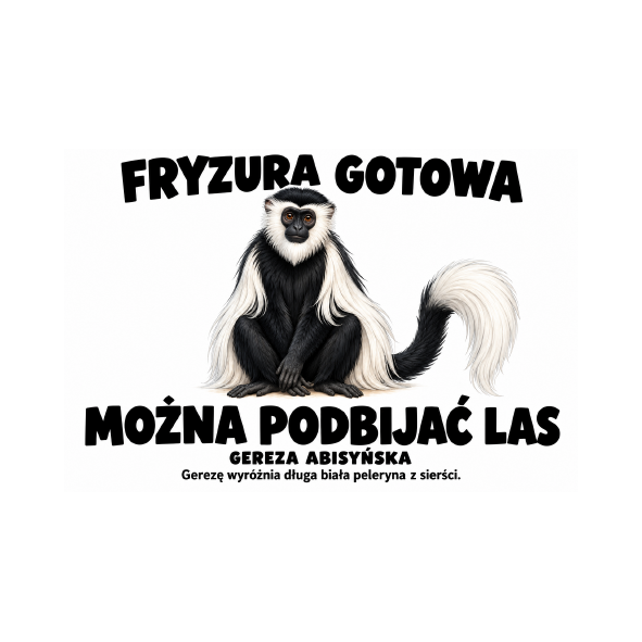 Gereza abisyńska — Gereza abisyńska — zestaw 10 różnych naklejek
