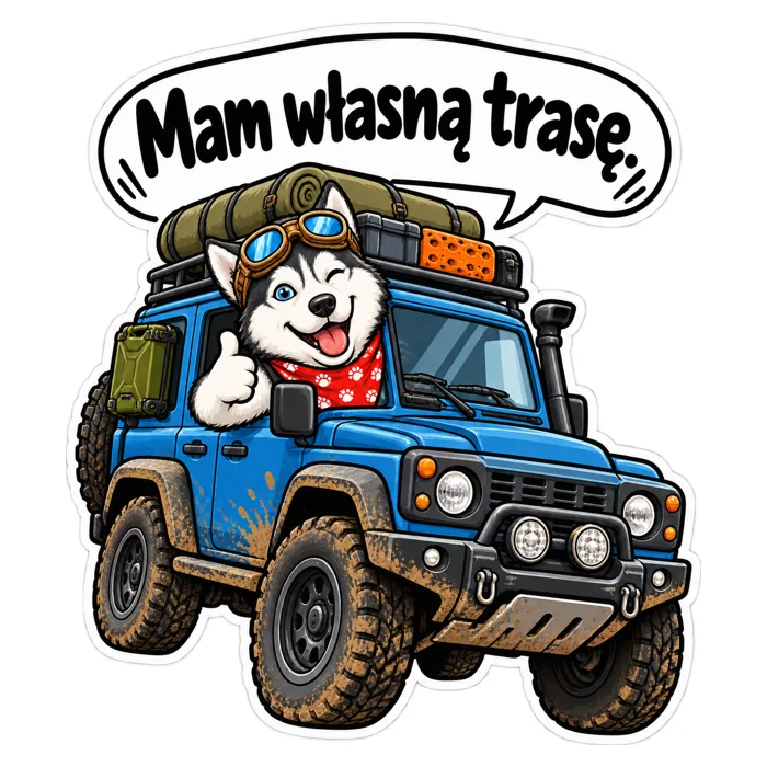 Mam własną trasę. — ilustracja na auto