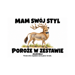 Jeleń milu — zestaw 10 różnych naklejek
