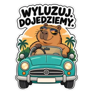 Magnes na auto — Wyluzuj. Dojedziemy. — 20 cm