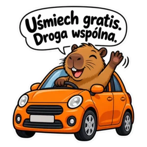 Motyw z kapibarą na samochód