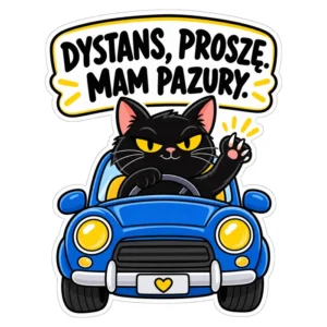 Magnes na auto — Dystans, proszę. Mam pazury. — 20 cm