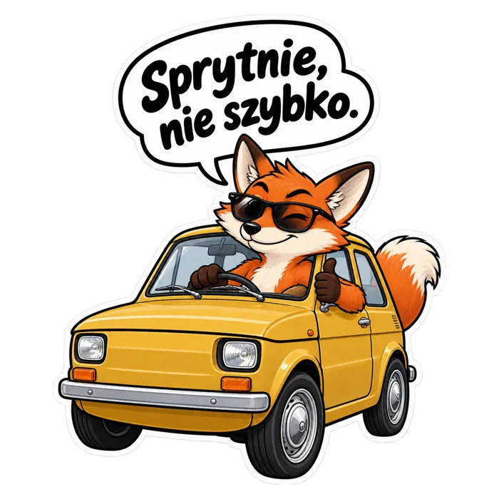 Sprytnie, nie szybko. — ilustracja na auto