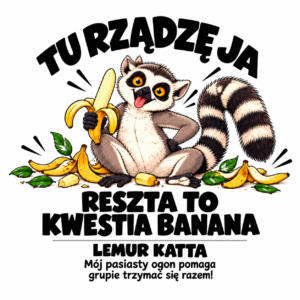 Lemur katta — zestaw 10 różnych naklejek