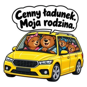 Magnes na auto — Cenny ładunek. Moja rodzina. — 20 cm