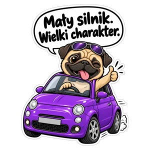 Magnes na auto — Mały silnik. Wielki charakter. — 20 cm