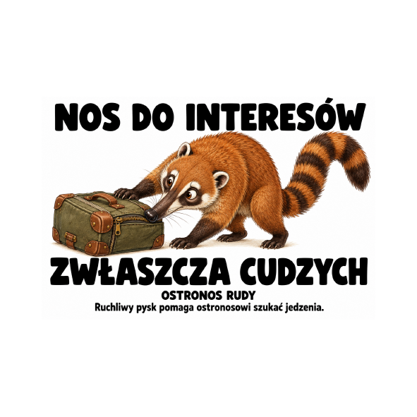 Ostronos rudy — Ostronos rudy — zestaw 10 różnych naklejek