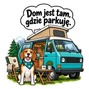 Magnes na auto — Dom jest tam, gdzie parkuję. — 20 cm