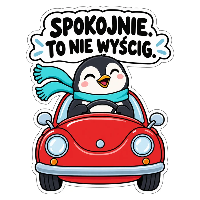 Spokojnie. To nie wyścig. — ilustracja na auto