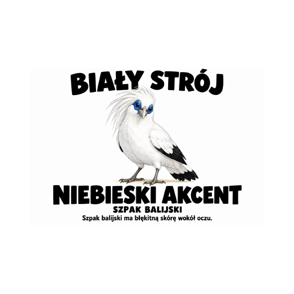 Szpak balijski — Szpak balijski — zestaw 10 różnych naklejek