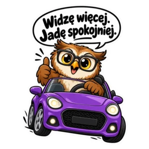 Magnes na auto — Widzę więcej. Jadę spokojniej. — 20 cm