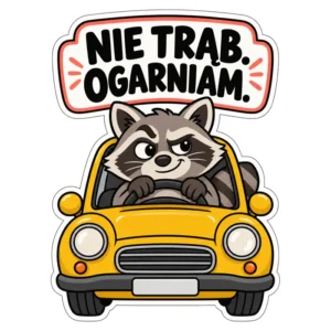Magnes na auto — Nie trąb. Ogarniam. — 20 cm