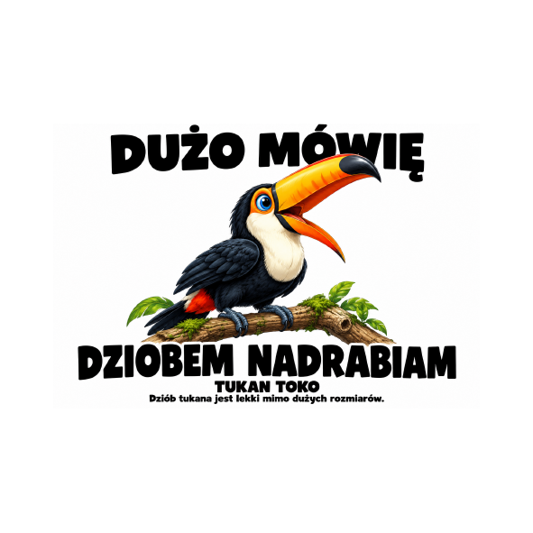 Tukan toko — Tukan toko — zestaw 10 różnych naklejek