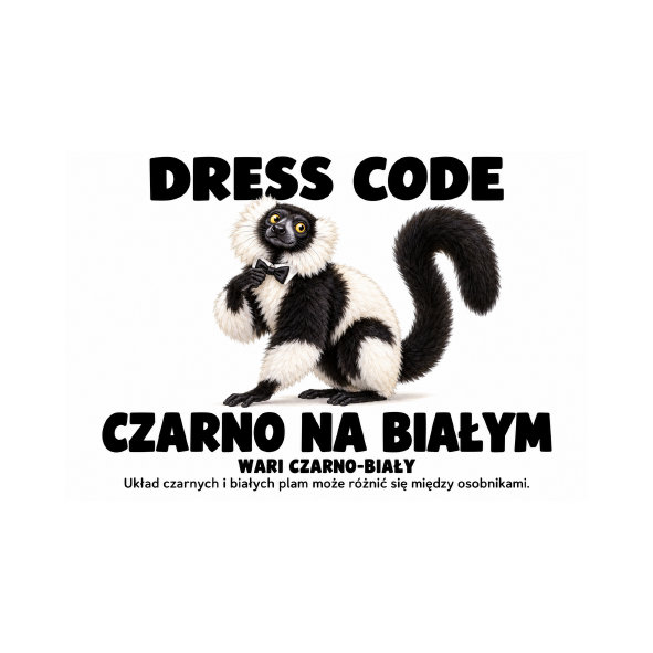 Wari czarno-biały — Wari czarno-biały — zestaw 10 różnych naklejek