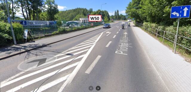 W50 — ul. Wysockiego 17 — kierunek Biały Kamień